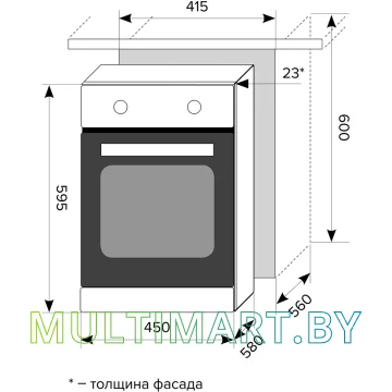 Электрический духовой шкаф LEX EDM 4570 BL картинка 4